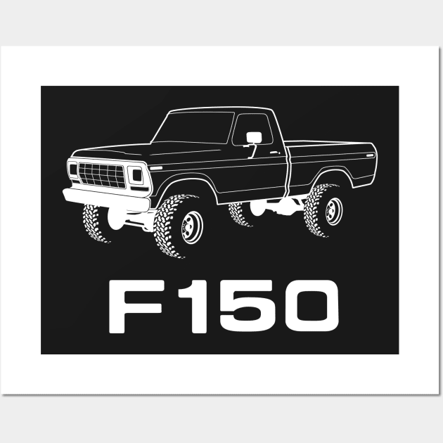 1979 F150 White Print Wall Art by The OBS Apparel